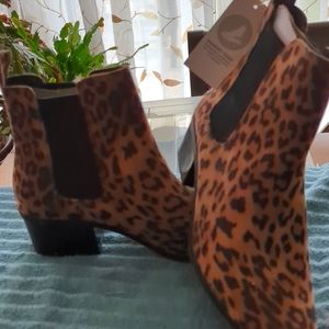 NWT Animal print high ankle boot. Size 7.